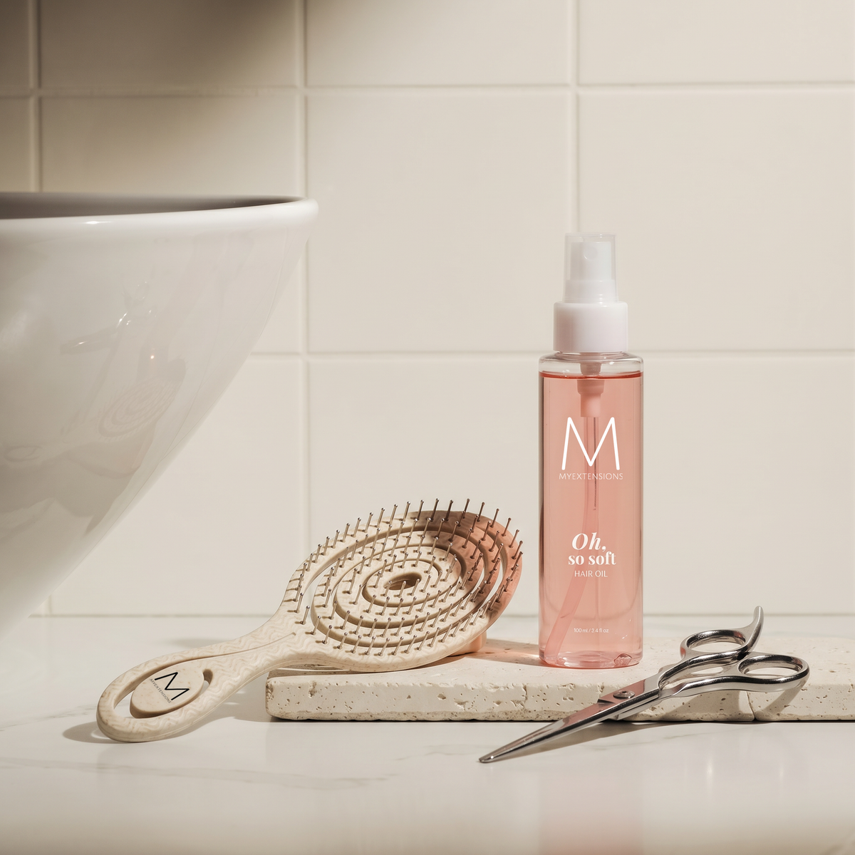Hair brush for extensions