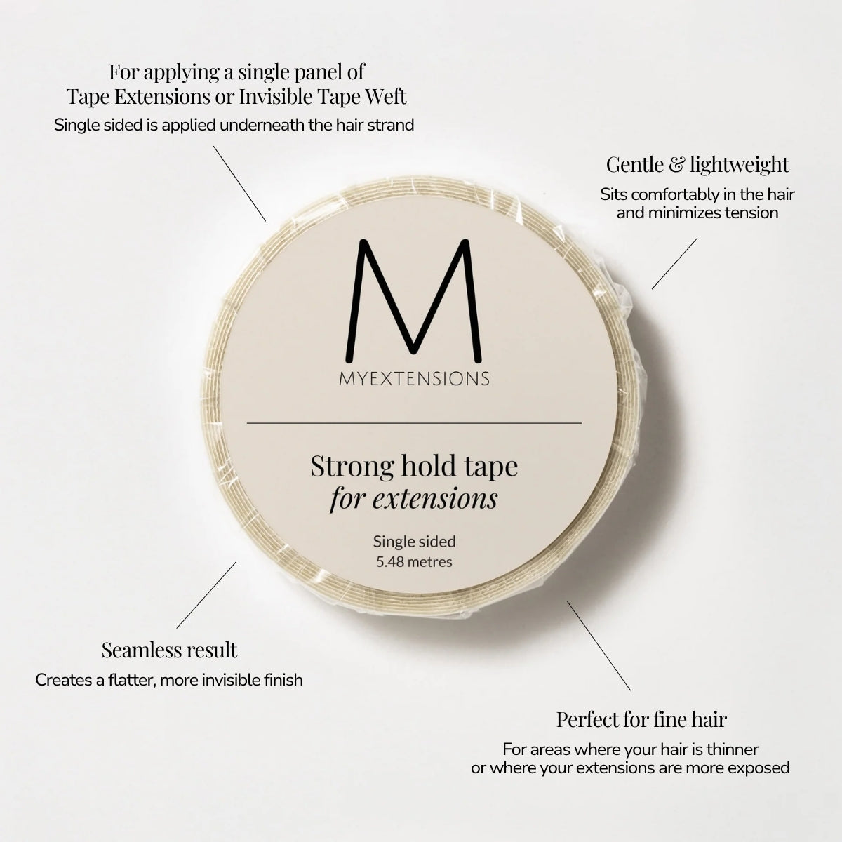 Single sided tape voor extensions - Rol