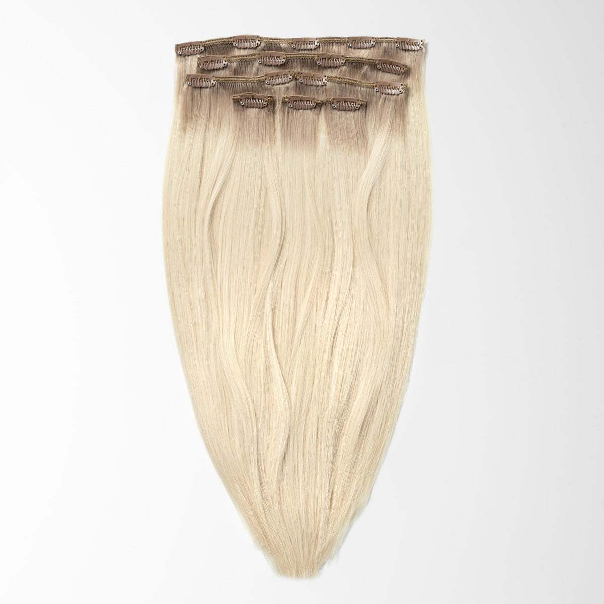 Clip in extensions - Light Ash Blonde Root 16B+60B
