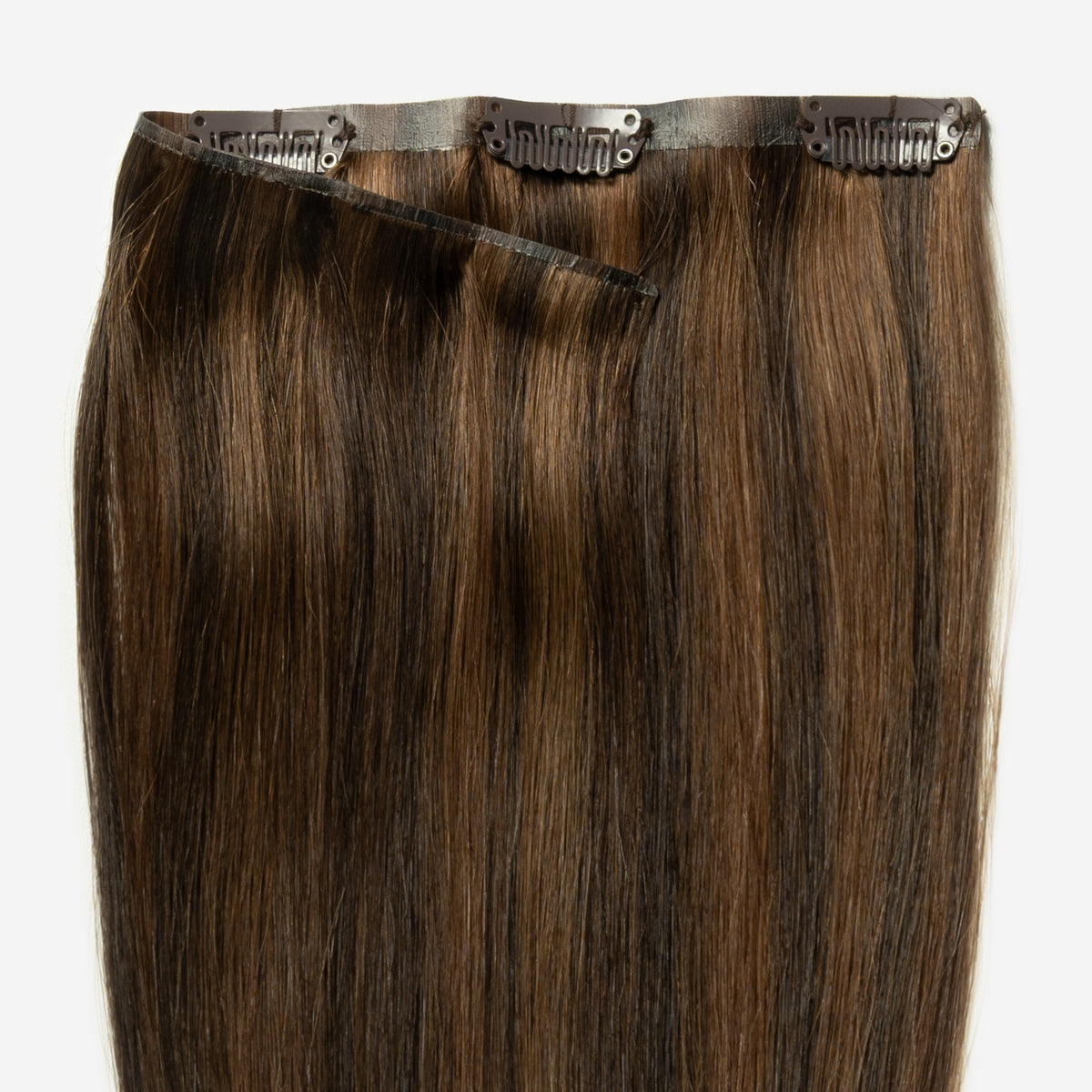 Invisible Clip In - Dark Chocolate Brown Mix 1B/4