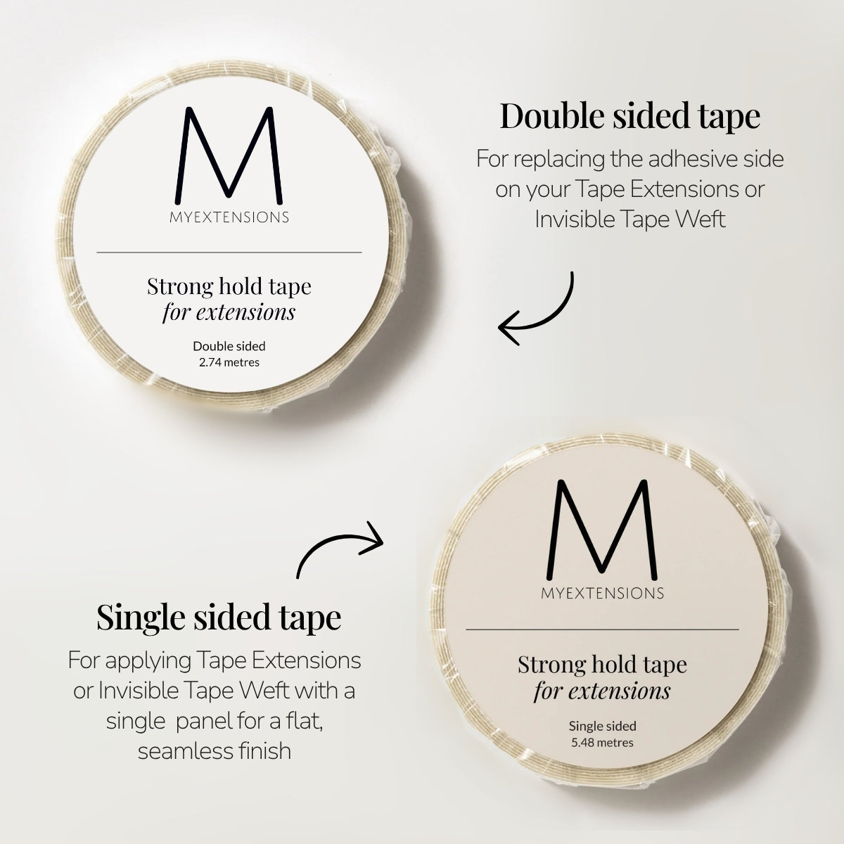 Single sided tape voor extensions - Rol