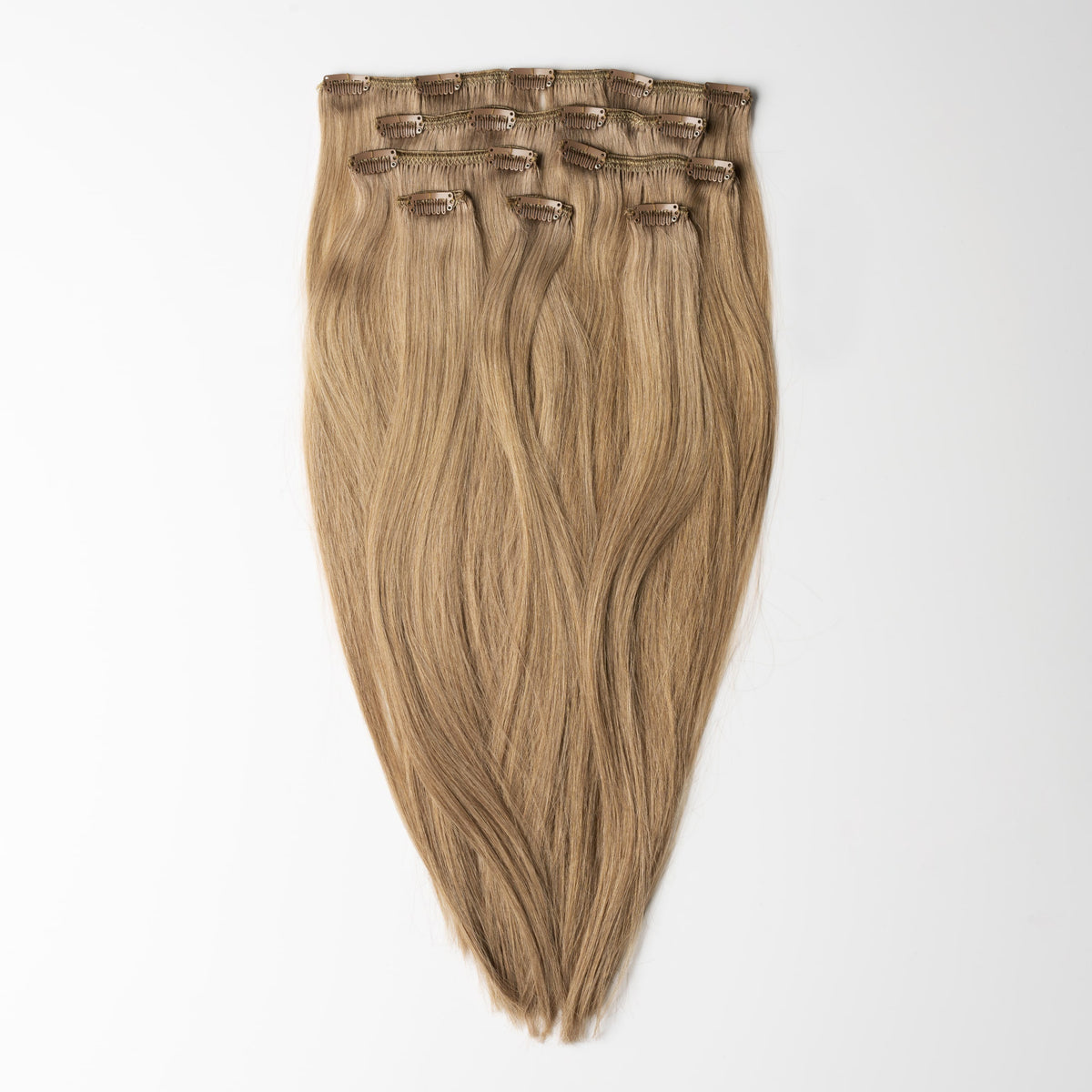Clip in extensions - Dark Beige Blonde 12B