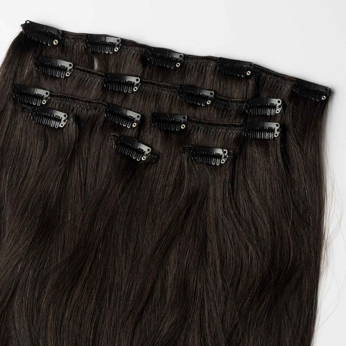 Clip in extensions - Dark Natural Brown 1A