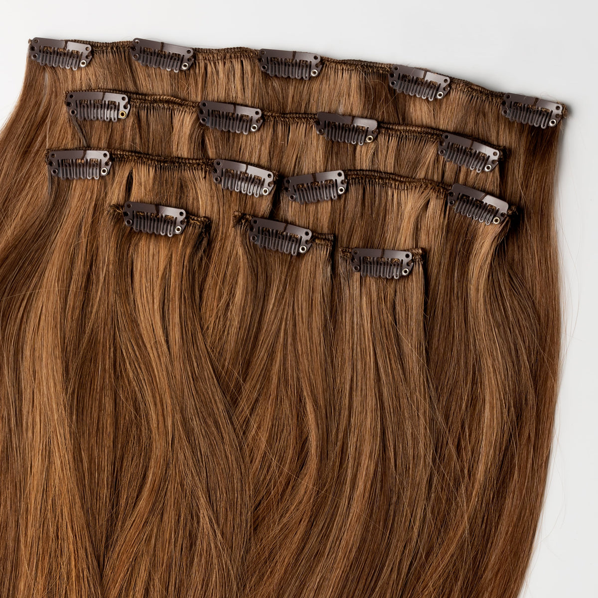 Clip in extensions - Warm Brown Mix 4/7