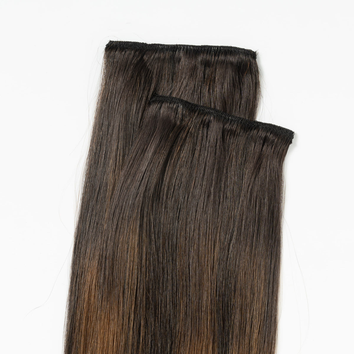 Clip in extensions - Dark Chocolate Brown Balayage 1A+4
