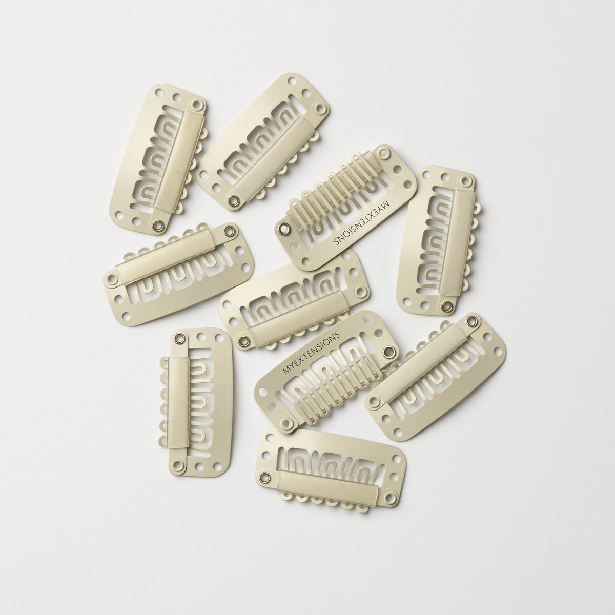 Clips voor extensions - 10 stuks - Lichtkleurig