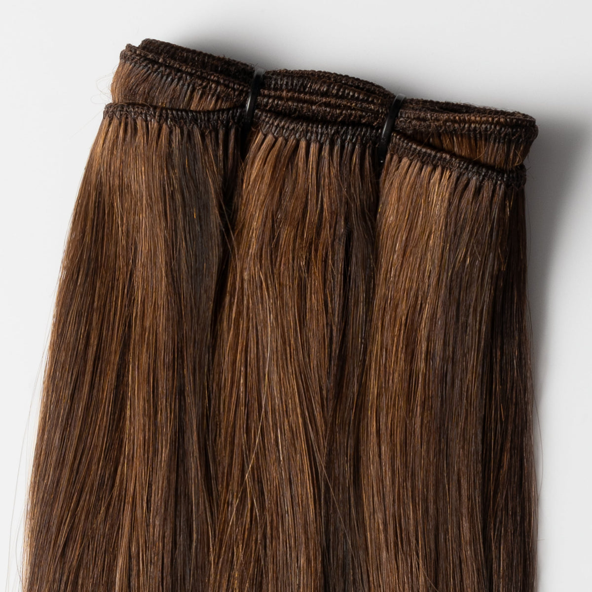 Weft extensions - Dark Chocolate Brown Mix 1B/4